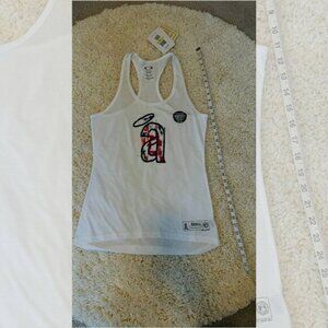 Oakley Womens Medium Hydrolix 2014 MLBP Los Angeles Angels Stitch Tank Top White